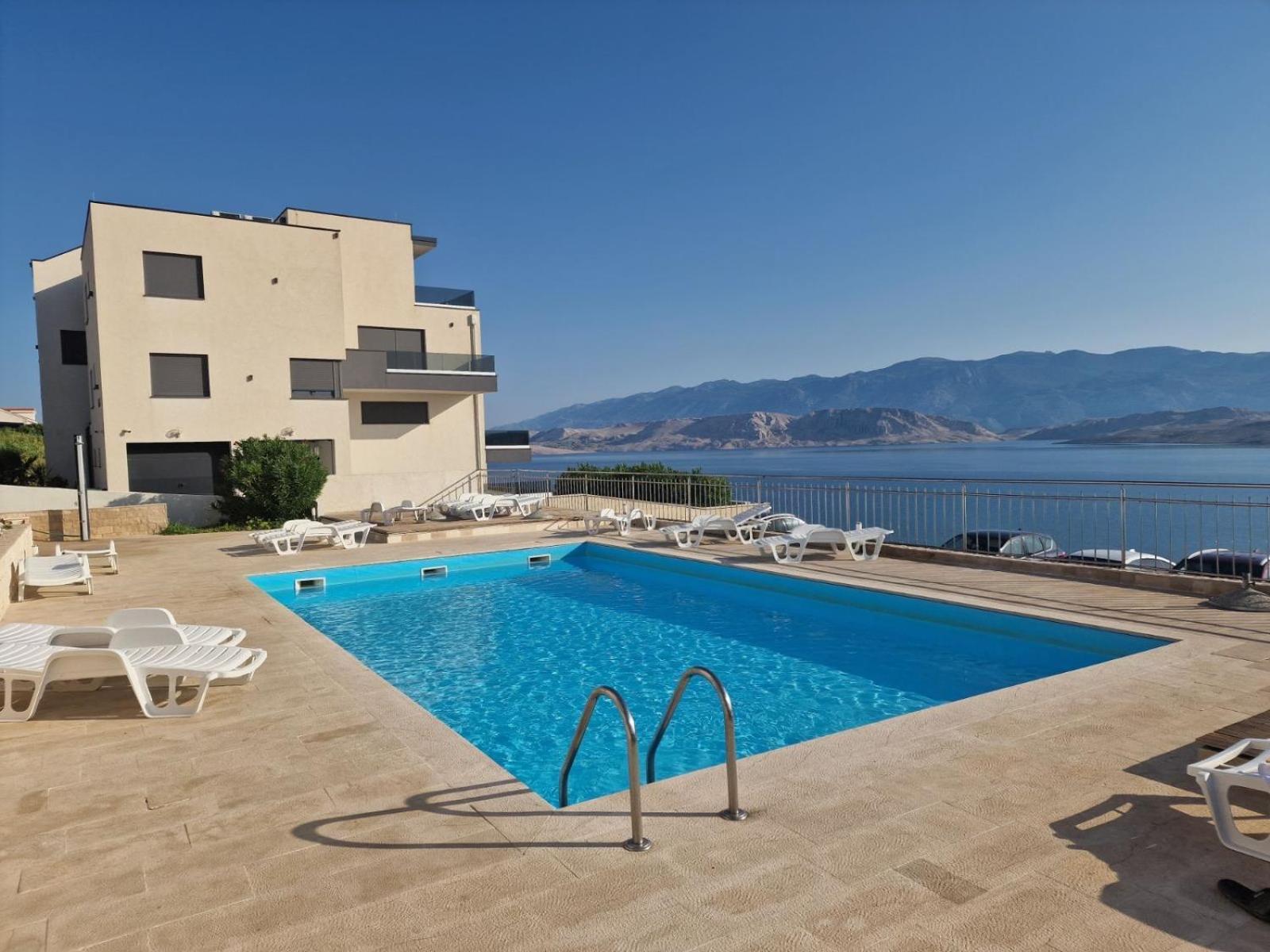 Studio Apartma Pag Blue Ocean 1 With Sea View Pag Town Exteriör bild