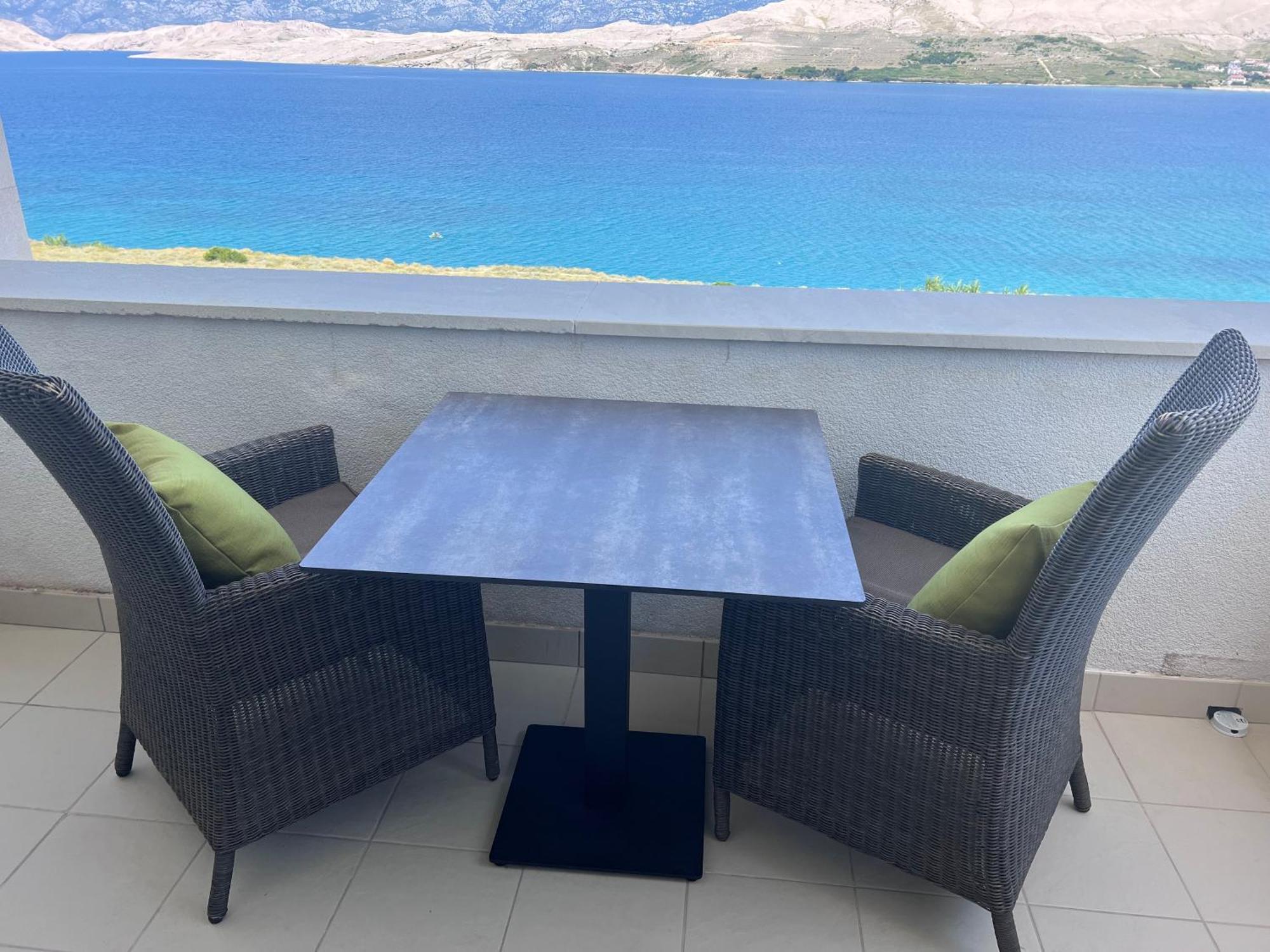 Studio Apartma Pag Blue Ocean 1 With Sea View Pag Town Exteriör bild